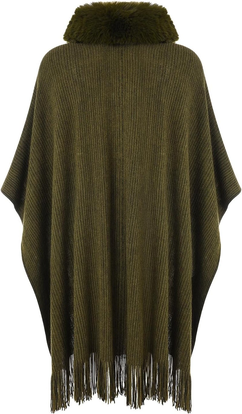Ferand Shawl Wraps for Women, Cozy Lightweight Poncho Cape with Pockets, Warm for Fall Winter Travel - Image 2